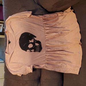 Torrid 1 Mauve babydoll tee